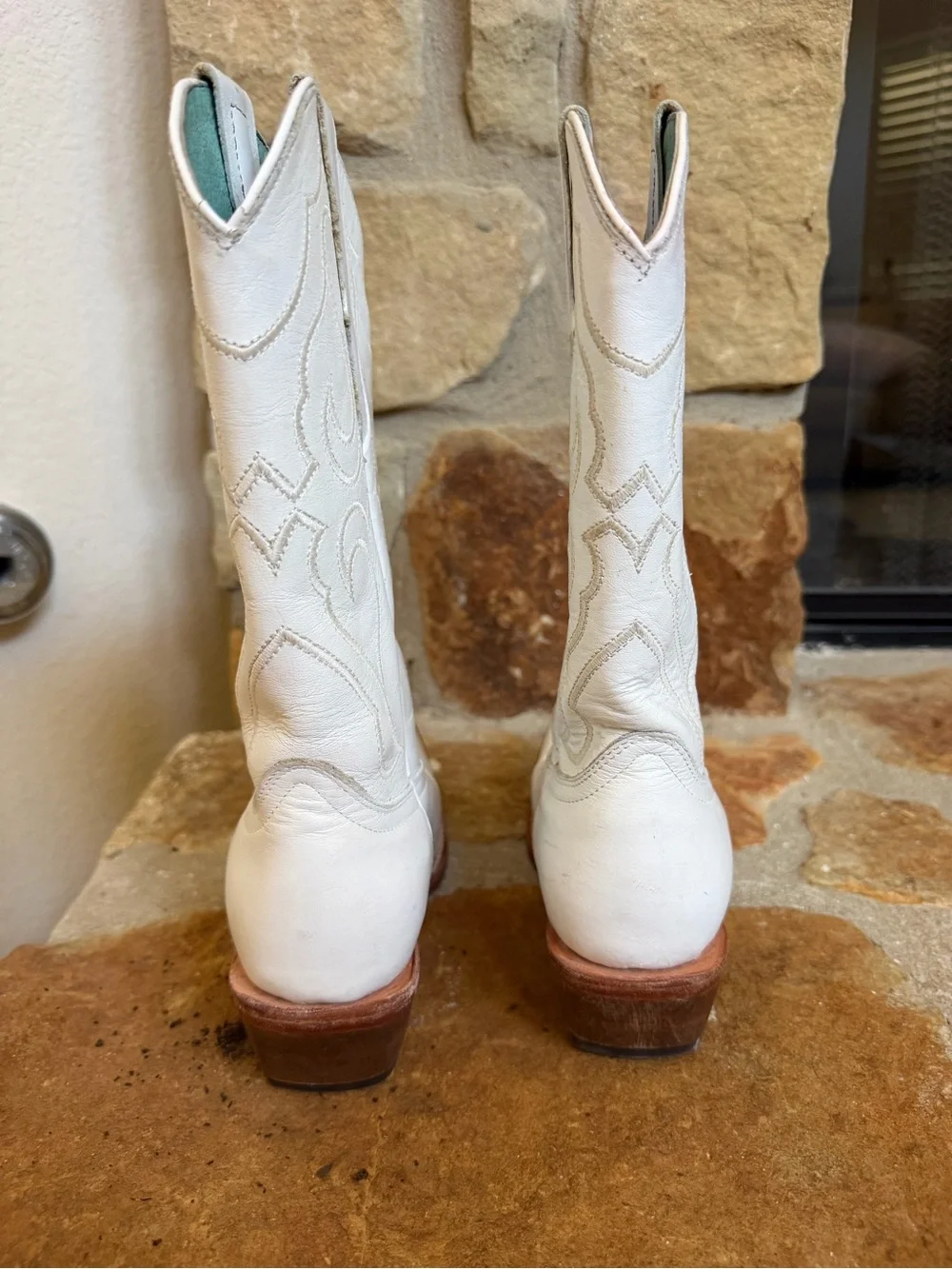 White Girls Corral Cowboy Boots - Classic Embroidered Leather
